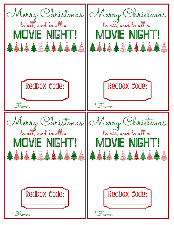 Redbox Gift Printable Bits of Everything