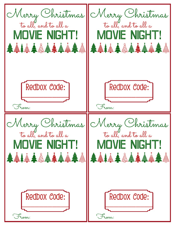 Redbox Gift Printable Bits Of Everything